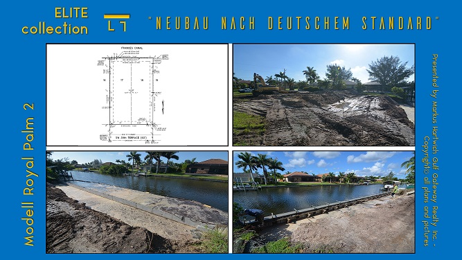 Picture of the lot survey and construction of a seawall