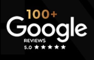 Badge Google 100+ 5=Star Reviews