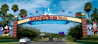 Bild des Eingangs zu Disney World in Florida
