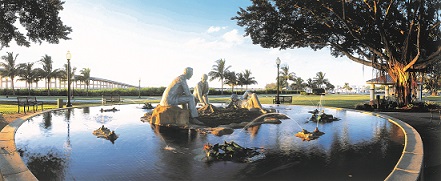 Bild vom Springbrunnen im Downtownbereich von Fort Myers