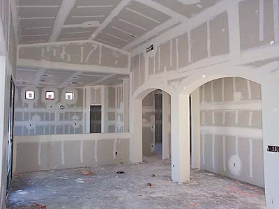 Picture of a Chinese Drywall remediation and the new drywall